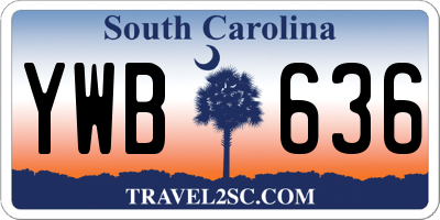 SC license plate YWB636