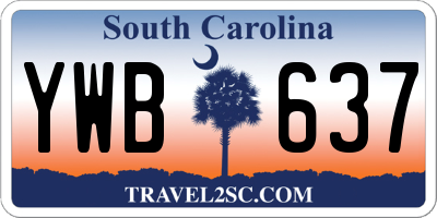 SC license plate YWB637