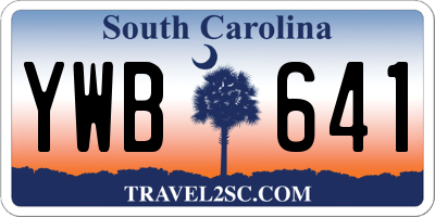 SC license plate YWB641