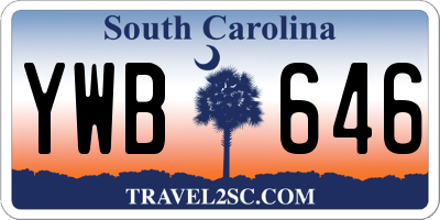 SC license plate YWB646