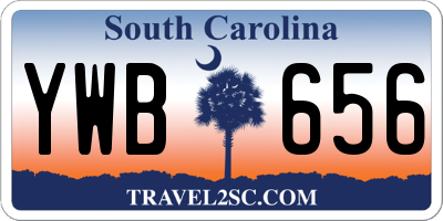 SC license plate YWB656