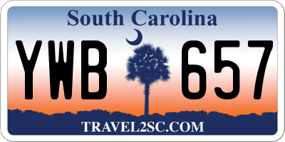 SC license plate YWB657