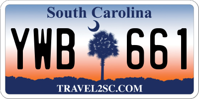 SC license plate YWB661