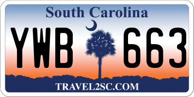 SC license plate YWB663