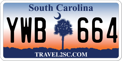 SC license plate YWB664