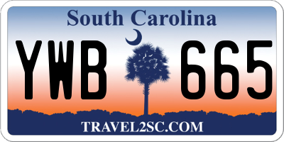 SC license plate YWB665
