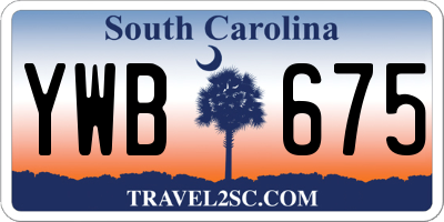 SC license plate YWB675