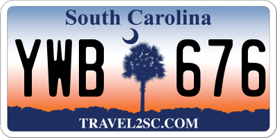 SC license plate YWB676