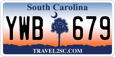 SC license plate YWB679