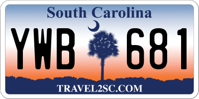 SC license plate YWB681