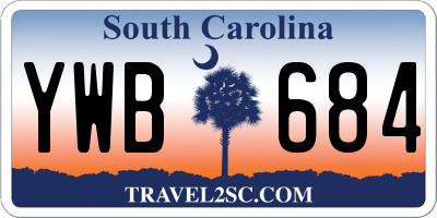 SC license plate YWB684