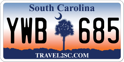 SC license plate YWB685