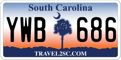 SC license plate YWB686