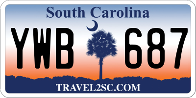 SC license plate YWB687
