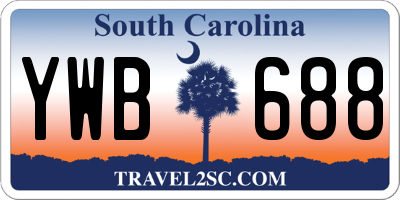 SC license plate YWB688
