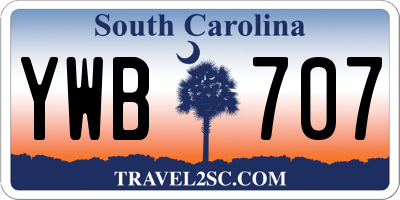 SC license plate YWB707