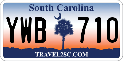 SC license plate YWB710