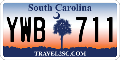 SC license plate YWB711