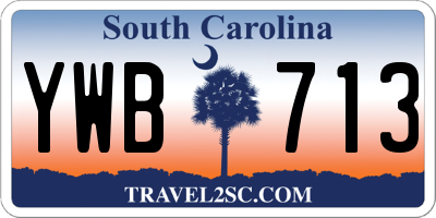 SC license plate YWB713