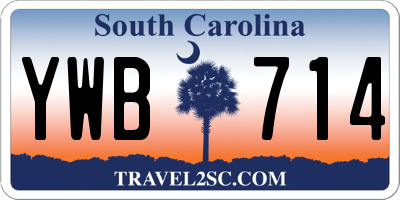 SC license plate YWB714