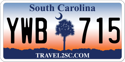 SC license plate YWB715