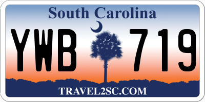 SC license plate YWB719