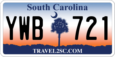 SC license plate YWB721