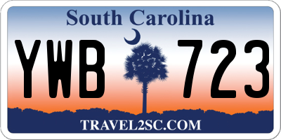 SC license plate YWB723