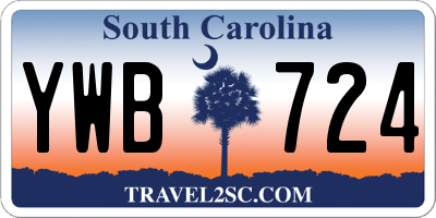 SC license plate YWB724