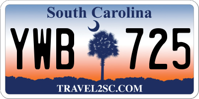 SC license plate YWB725
