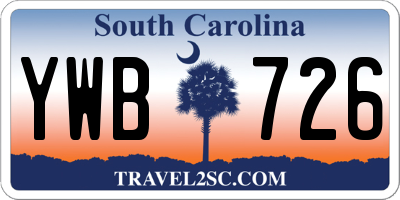 SC license plate YWB726
