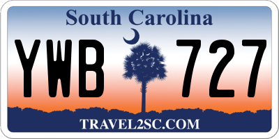 SC license plate YWB727
