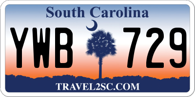 SC license plate YWB729