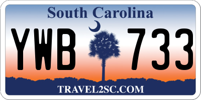 SC license plate YWB733