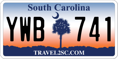 SC license plate YWB741