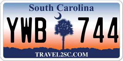 SC license plate YWB744