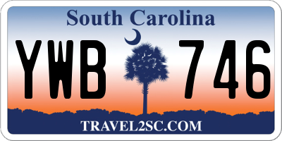 SC license plate YWB746