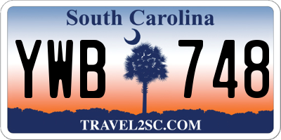 SC license plate YWB748