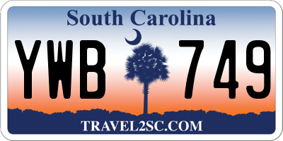 SC license plate YWB749