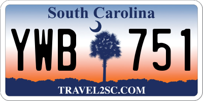 SC license plate YWB751