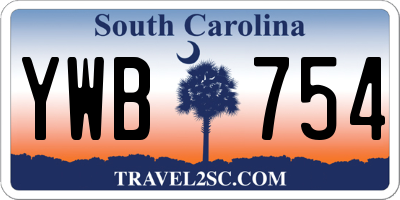 SC license plate YWB754