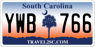 SC license plate YWB766