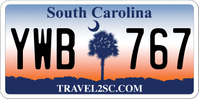 SC license plate YWB767