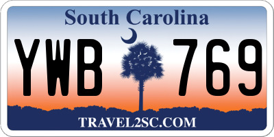 SC license plate YWB769