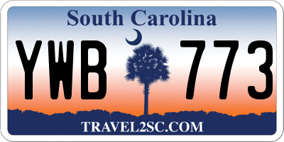 SC license plate YWB773