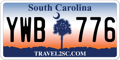 SC license plate YWB776