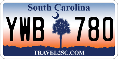 SC license plate YWB780