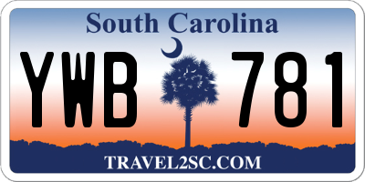 SC license plate YWB781