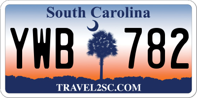 SC license plate YWB782