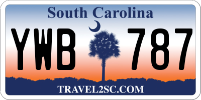 SC license plate YWB787